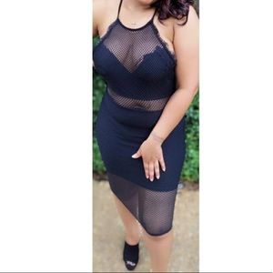 Sexy Mesh See Through Dress